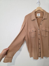 Aerie Oversized Waffle Shirt Jacket (XS)