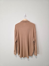 Aerie Oversized Waffle Shirt Jacket (XS)