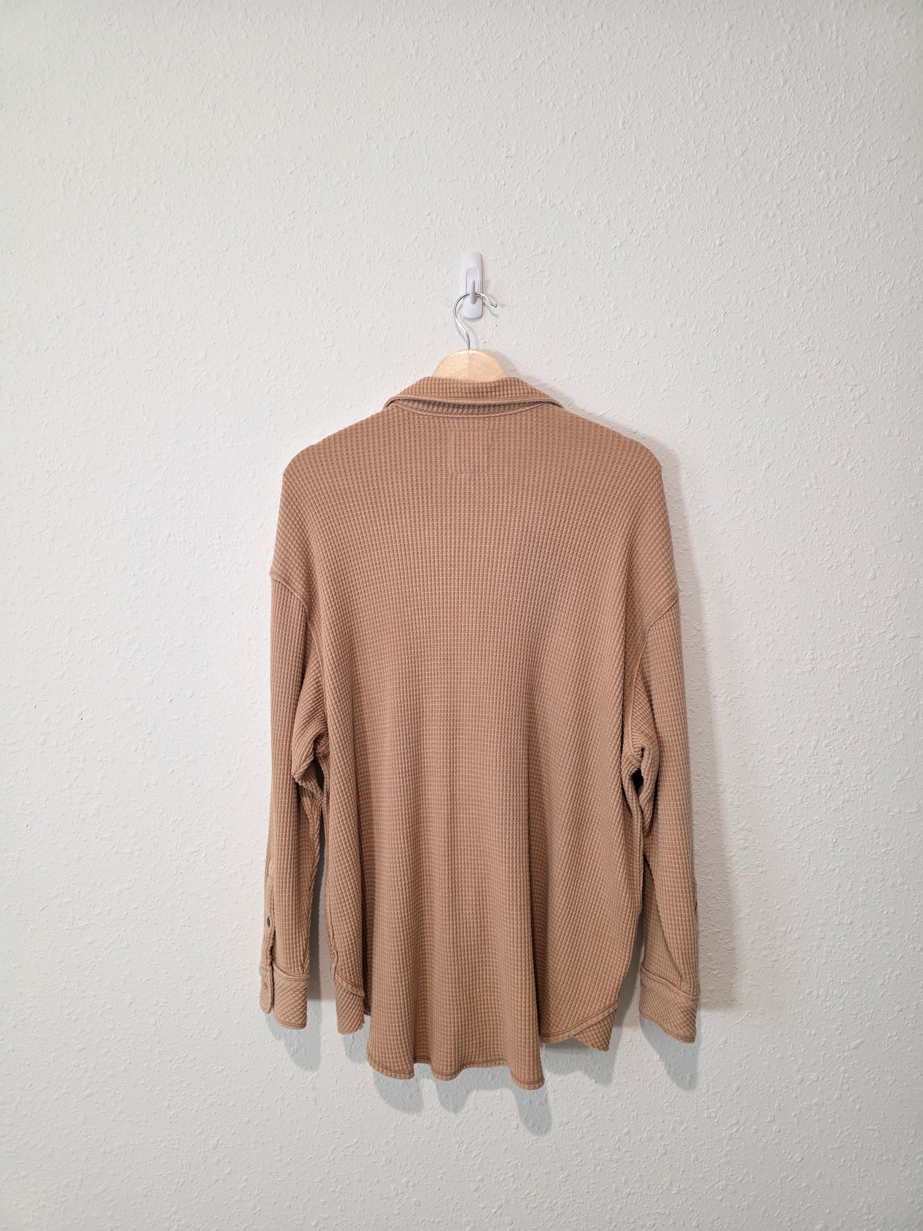 Aerie Oversized Waffle Shirt Jacket (XS)