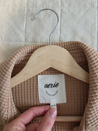 Aerie Oversized Waffle Shirt Jacket (XS)
