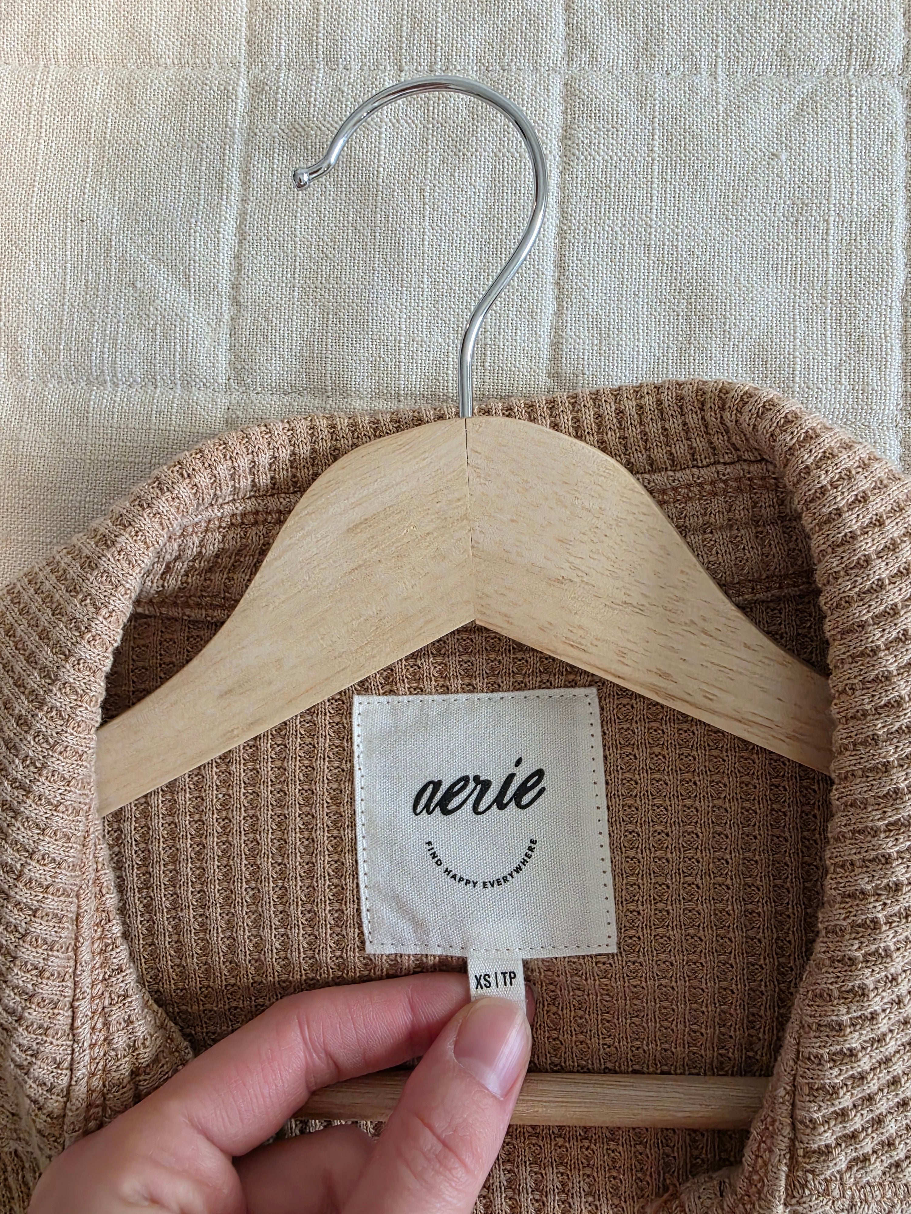 Aerie Oversized Waffle Shirt Jacket (XS)