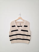 NEW Striped V Neck Sweater Vest (XL)