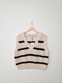 NEW Striped V Neck Sweater Vest (XL)