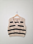 NEW Striped V Neck Sweater Vest (XL)