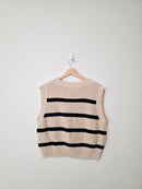 NEW Striped V Neck Sweater Vest (XL)