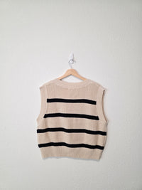 NEW Striped V Neck Sweater Vest (XL)