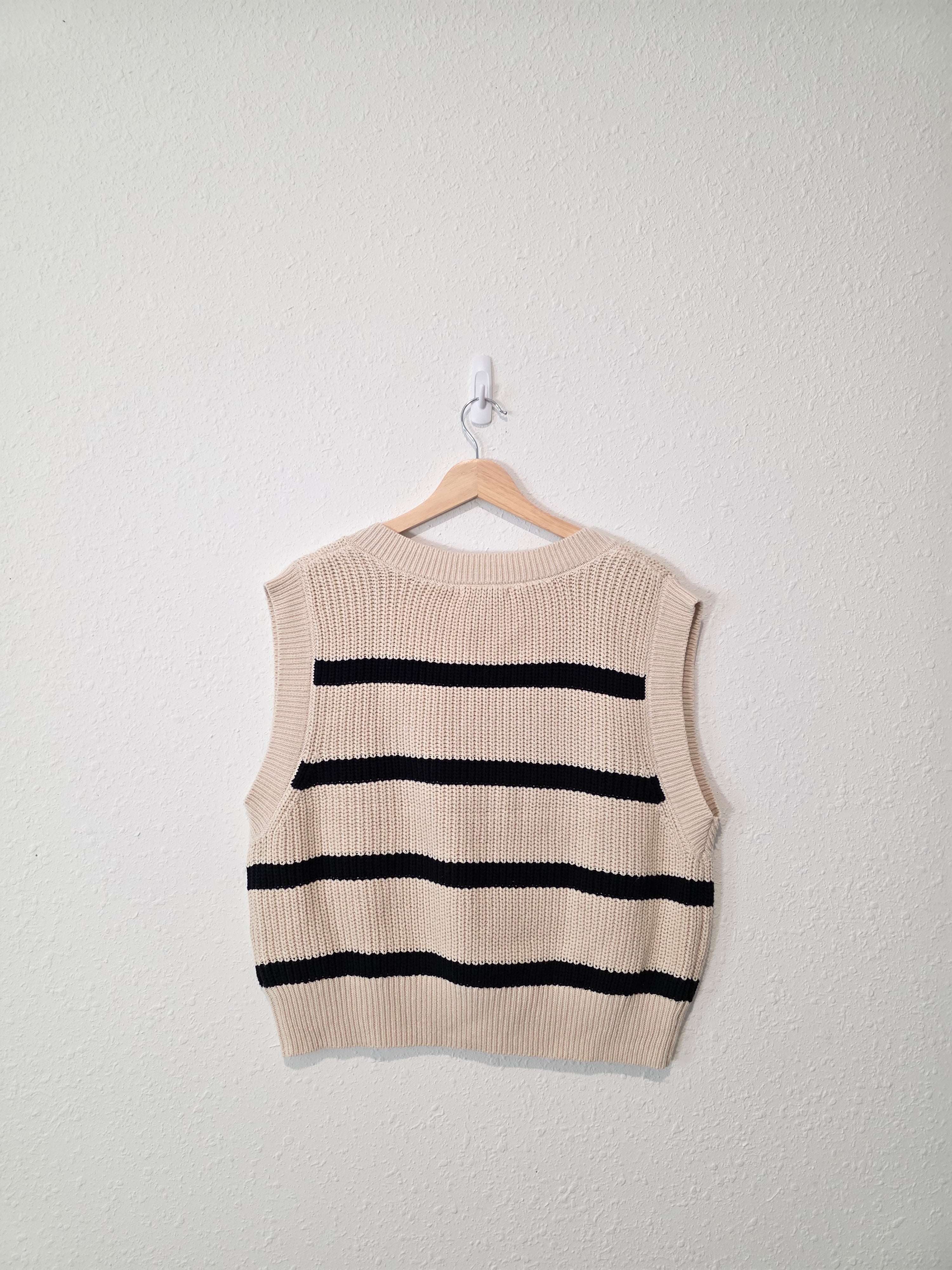 NEW Striped V Neck Sweater Vest (XL)
