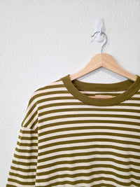 Madewell Green Striped Tee (M)