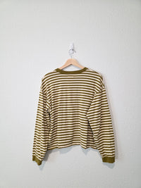 Madewell Green Striped Tee (M)