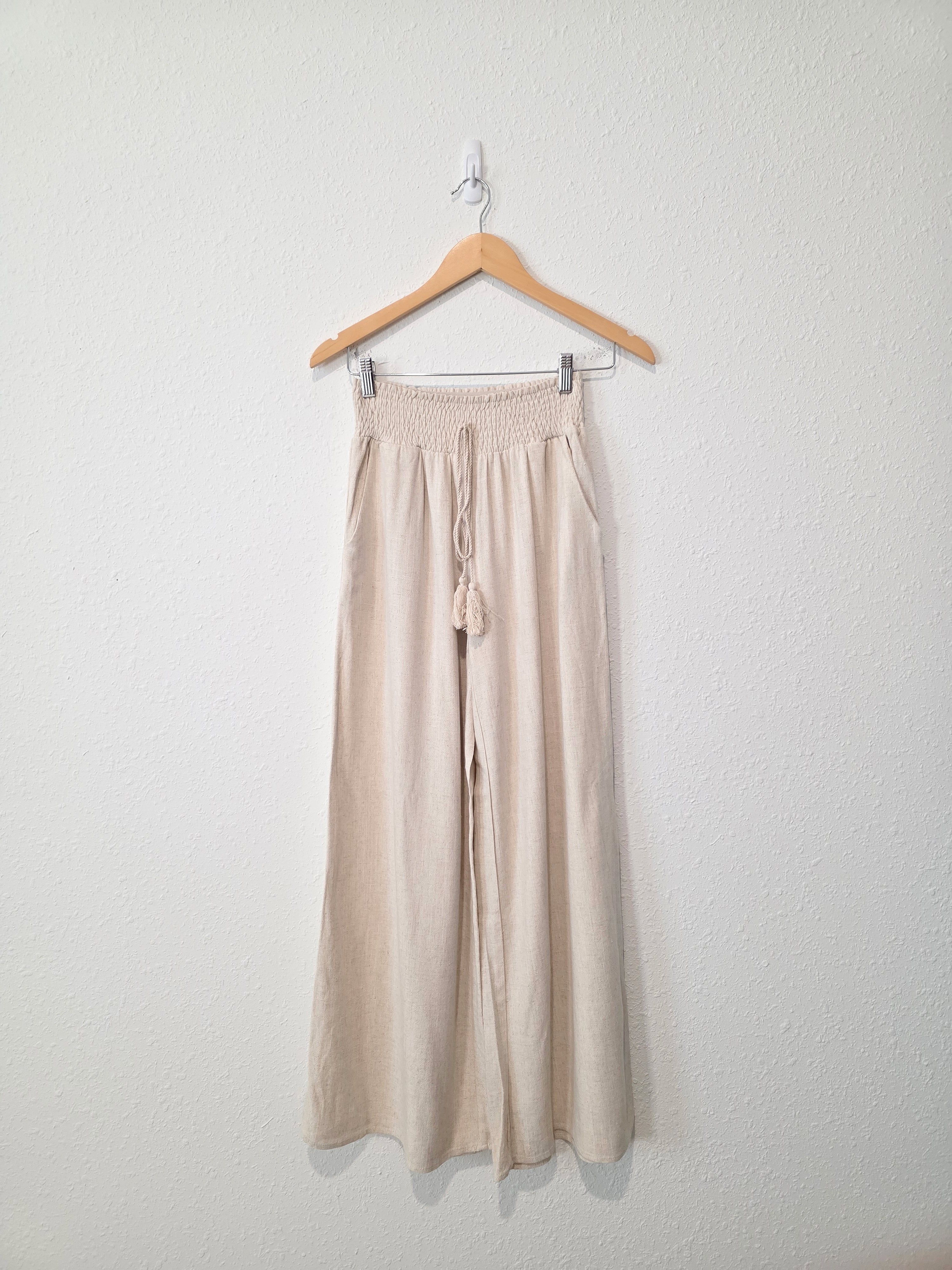NEW Miou Muse Linen Blend Wide Leg Pants (S)
