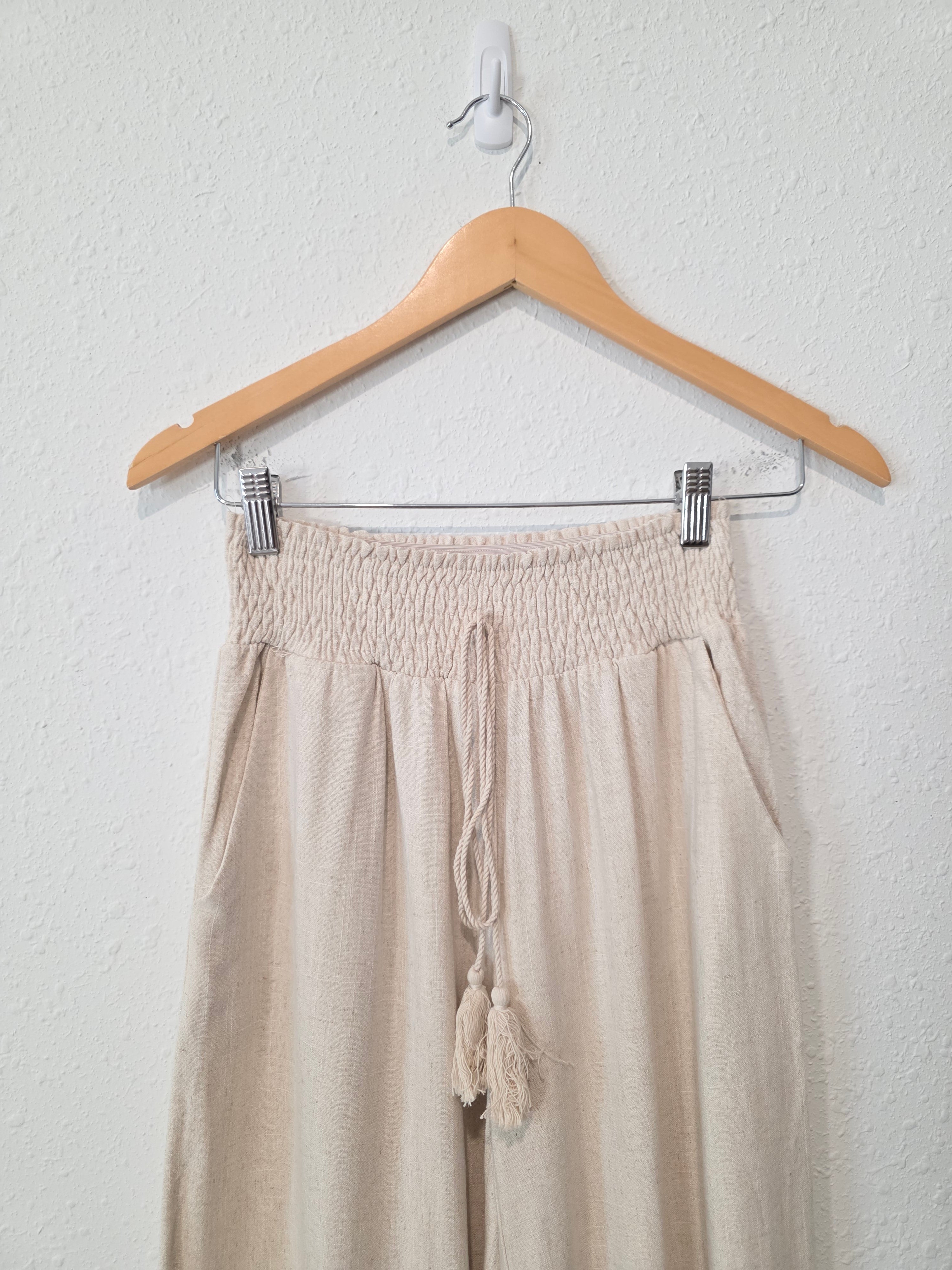 NEW Miou Muse Linen Blend Wide Leg Pants (S)