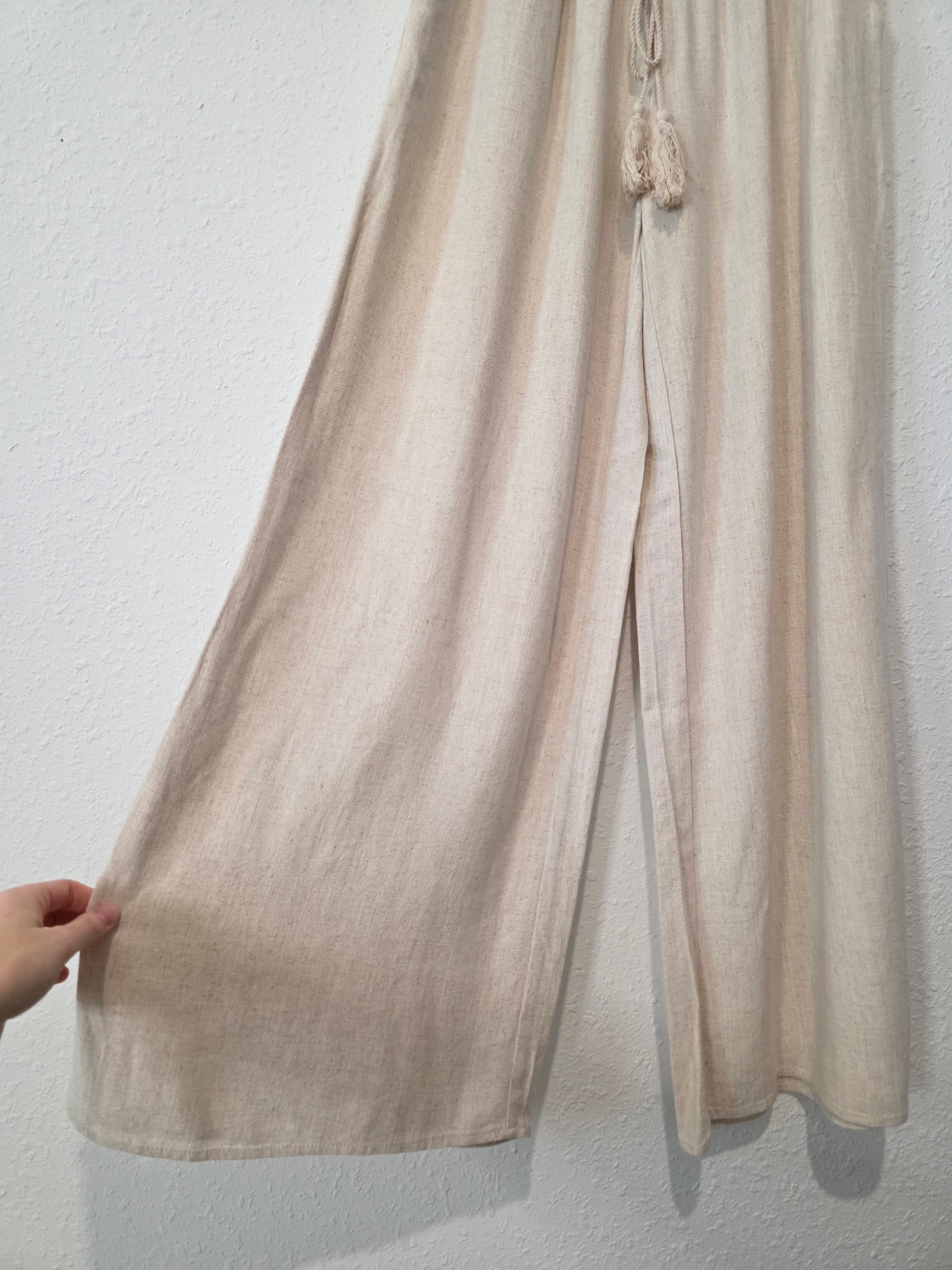 NEW Miou Muse Linen Blend Wide Leg Pants (S)