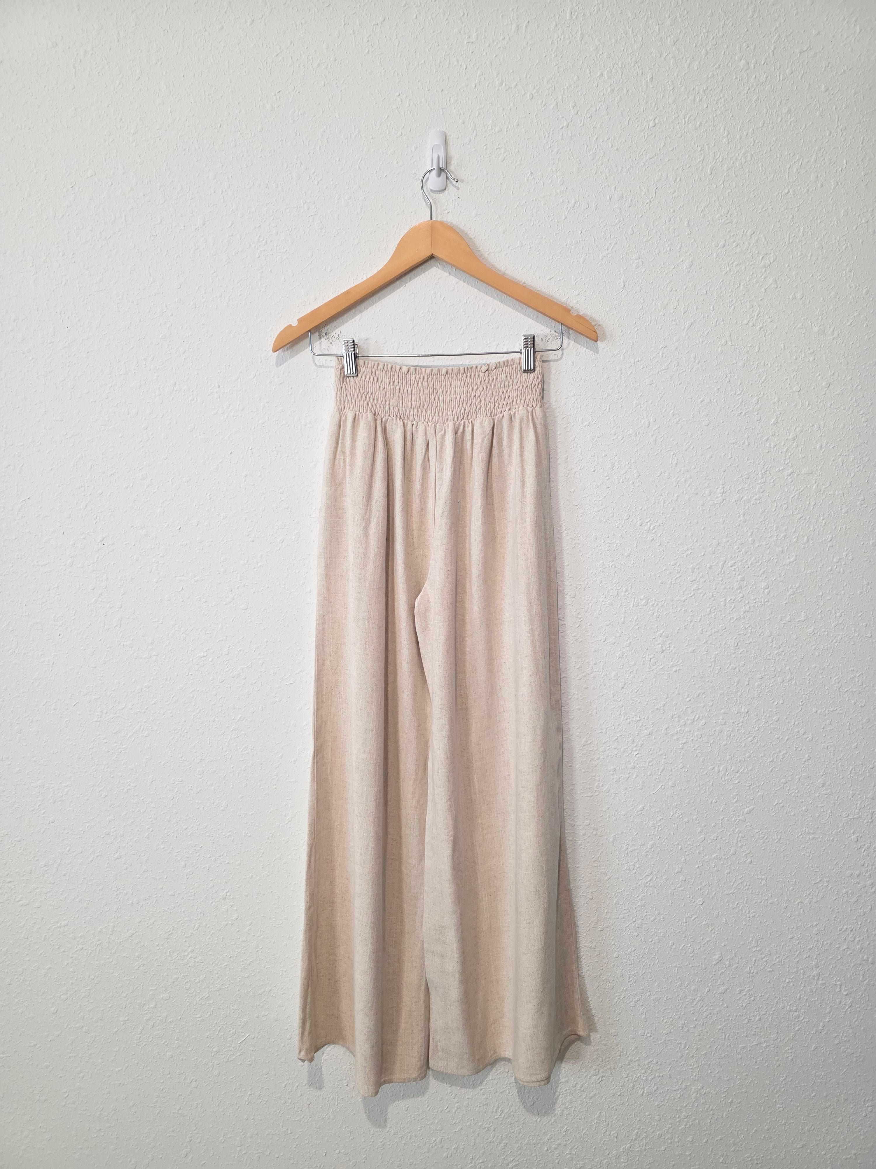 NEW Miou Muse Linen Blend Wide Leg Pants (S)