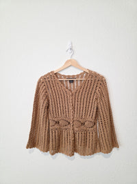 Vintage Crochet Button Up Top (M)