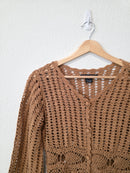 Vintage Crochet Button Up Top (M)