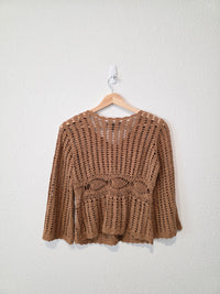 Vintage Crochet Button Up Top (M)