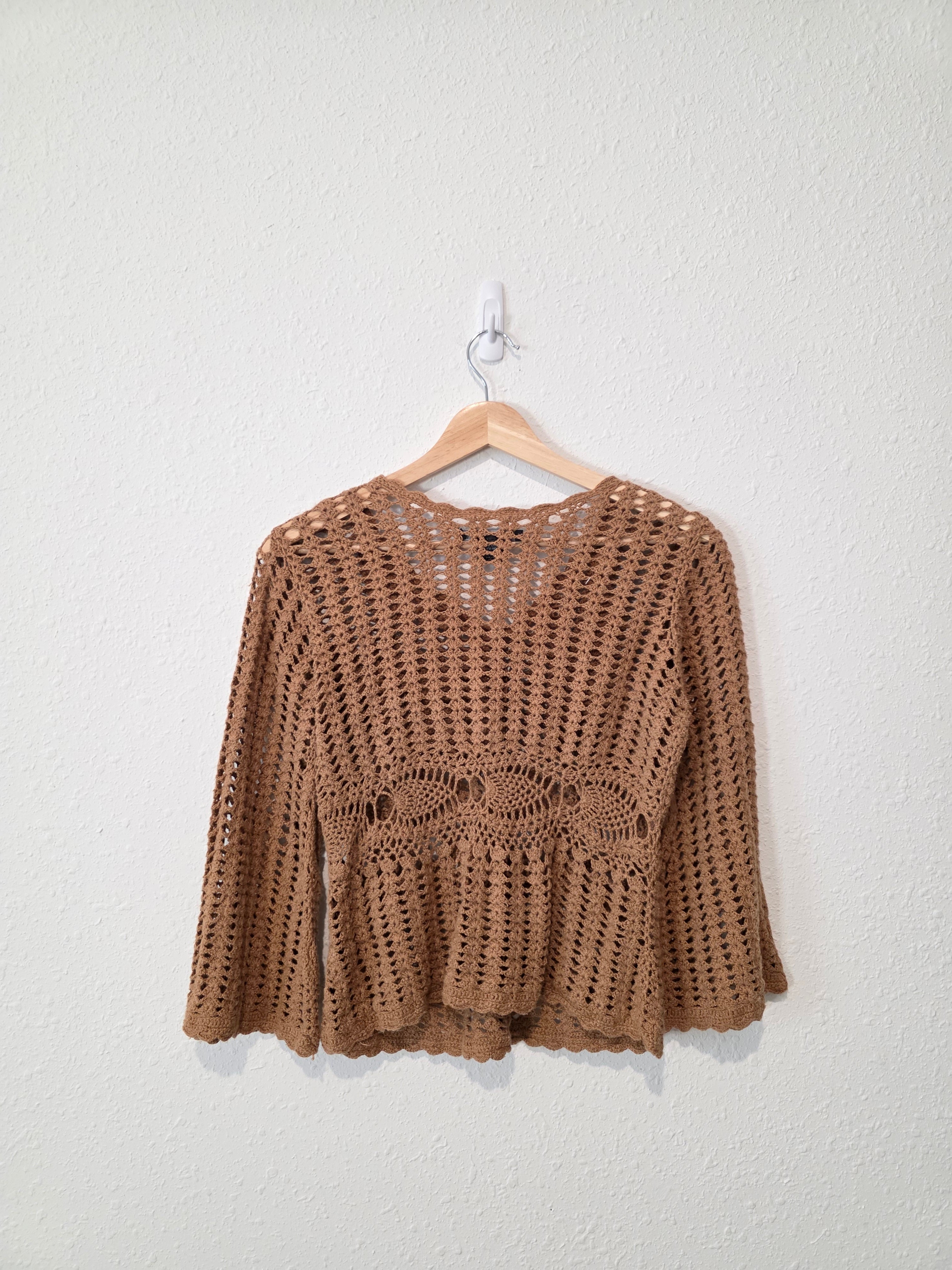 Vintage Crochet Button Up Top (M)