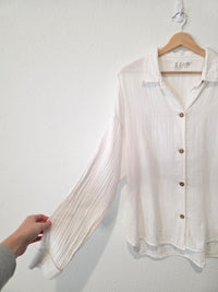 Oversized Cotton Button Up (M)