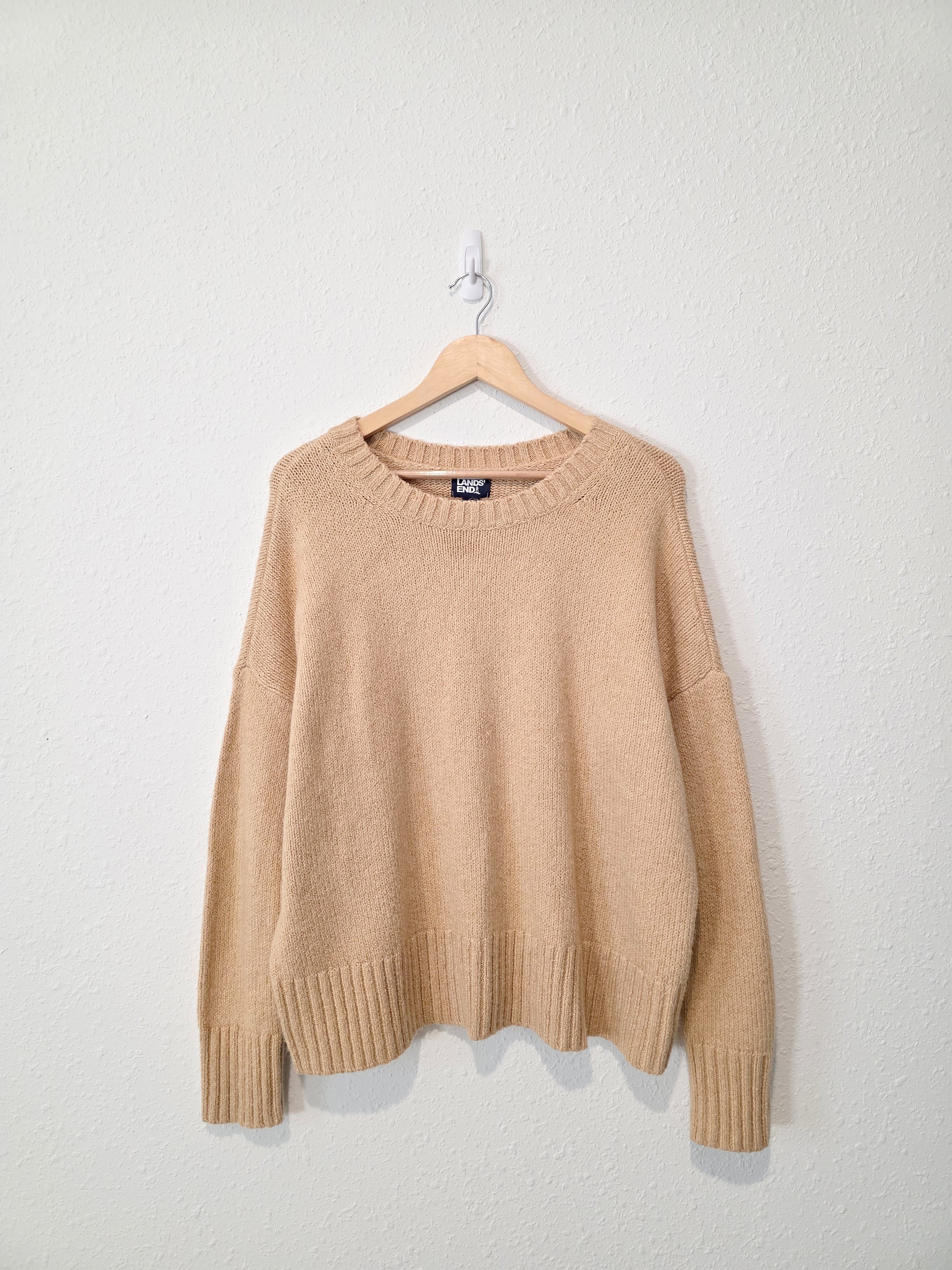 Lands End Cotton Blend Crewneck Sweater (L)