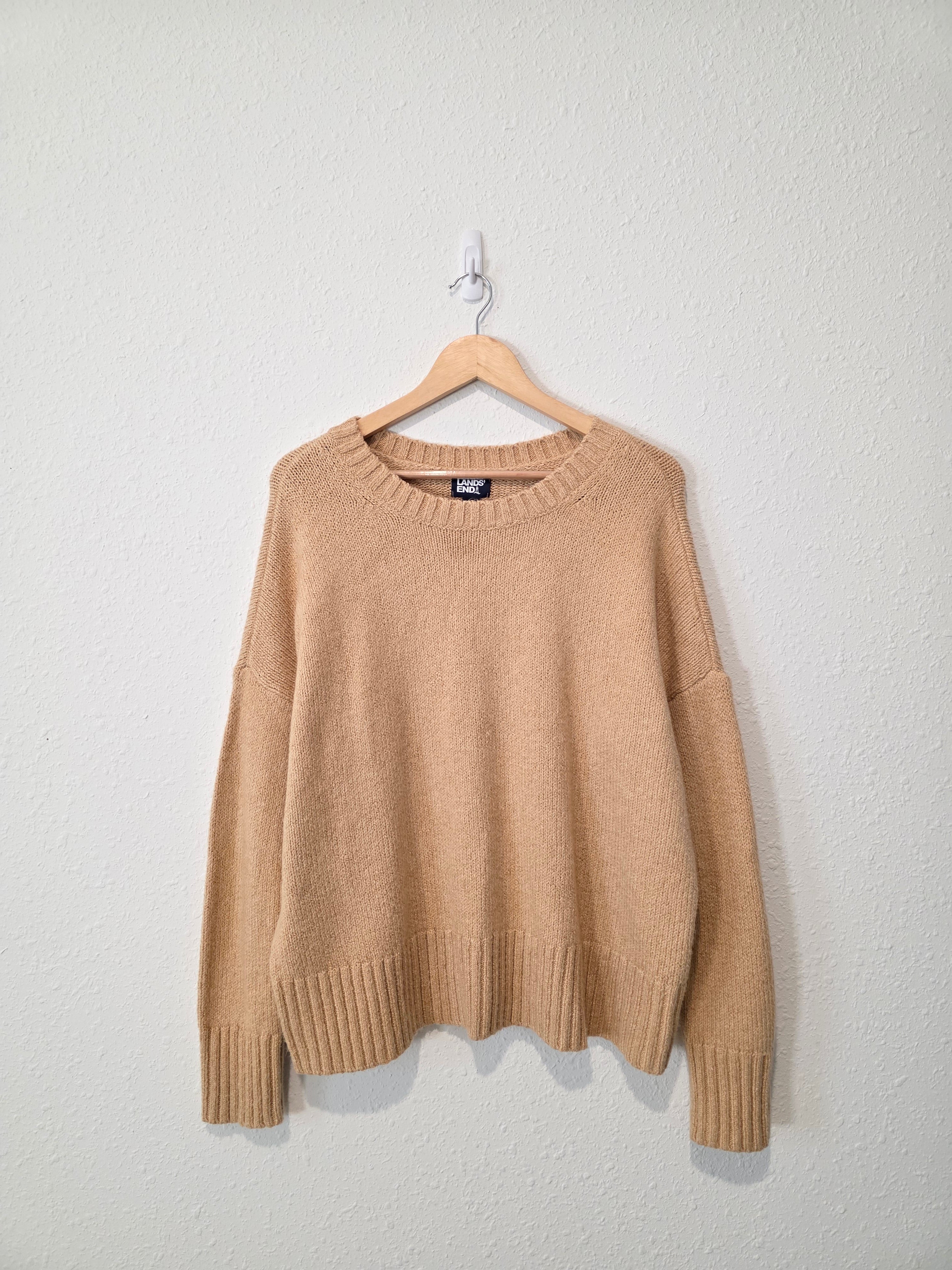 Lands End Cotton Blend Crewneck Sweater (L)