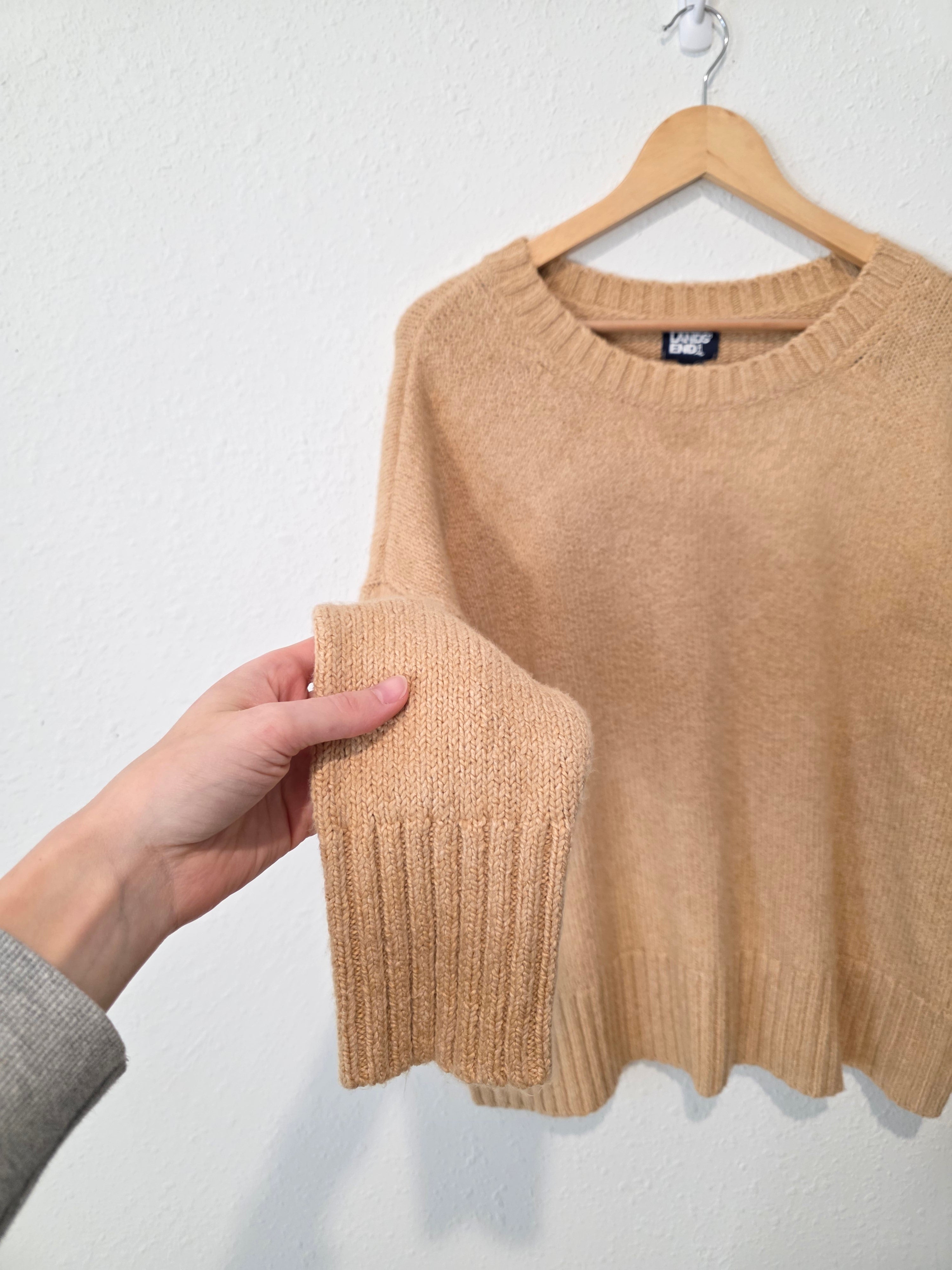 Lands End Cotton Blend Crewneck Sweater (L)