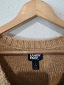 Lands End Cotton Blend Crewneck Sweater (L)