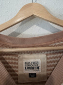 Striped Waffle Crewneck Top (XS)