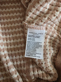 Striped Waffle Crewneck Top (XS)
