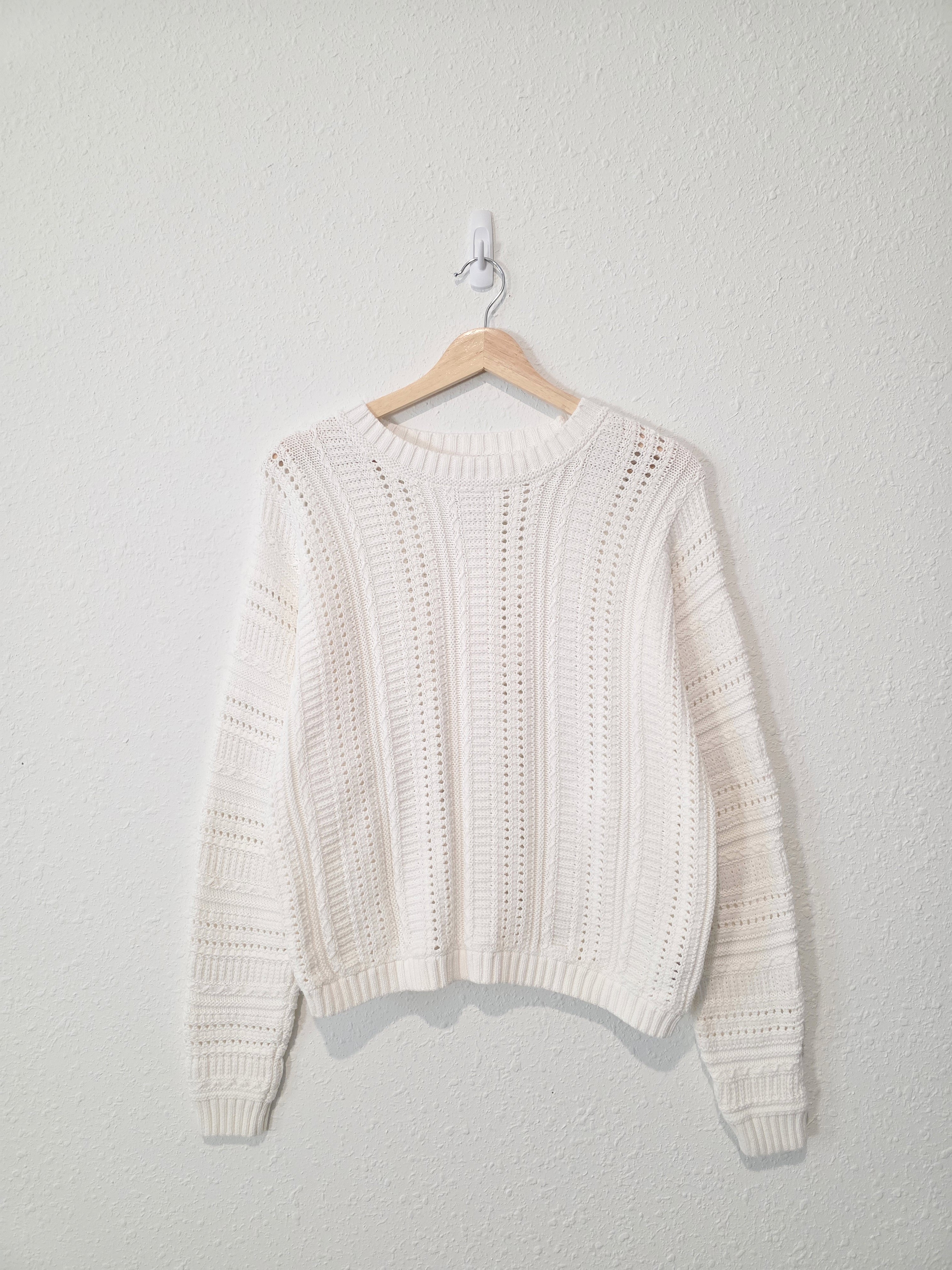 Textured Knit Cotton Sweater (M)