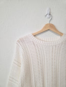 Textured Knit Cotton Sweater (M)