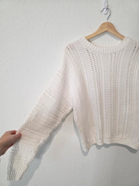 Textured Knit Cotton Sweater (M)