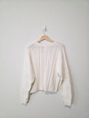 Textured Knit Cotton Sweater (M)