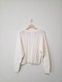 Textured Knit Cotton Sweater (M)