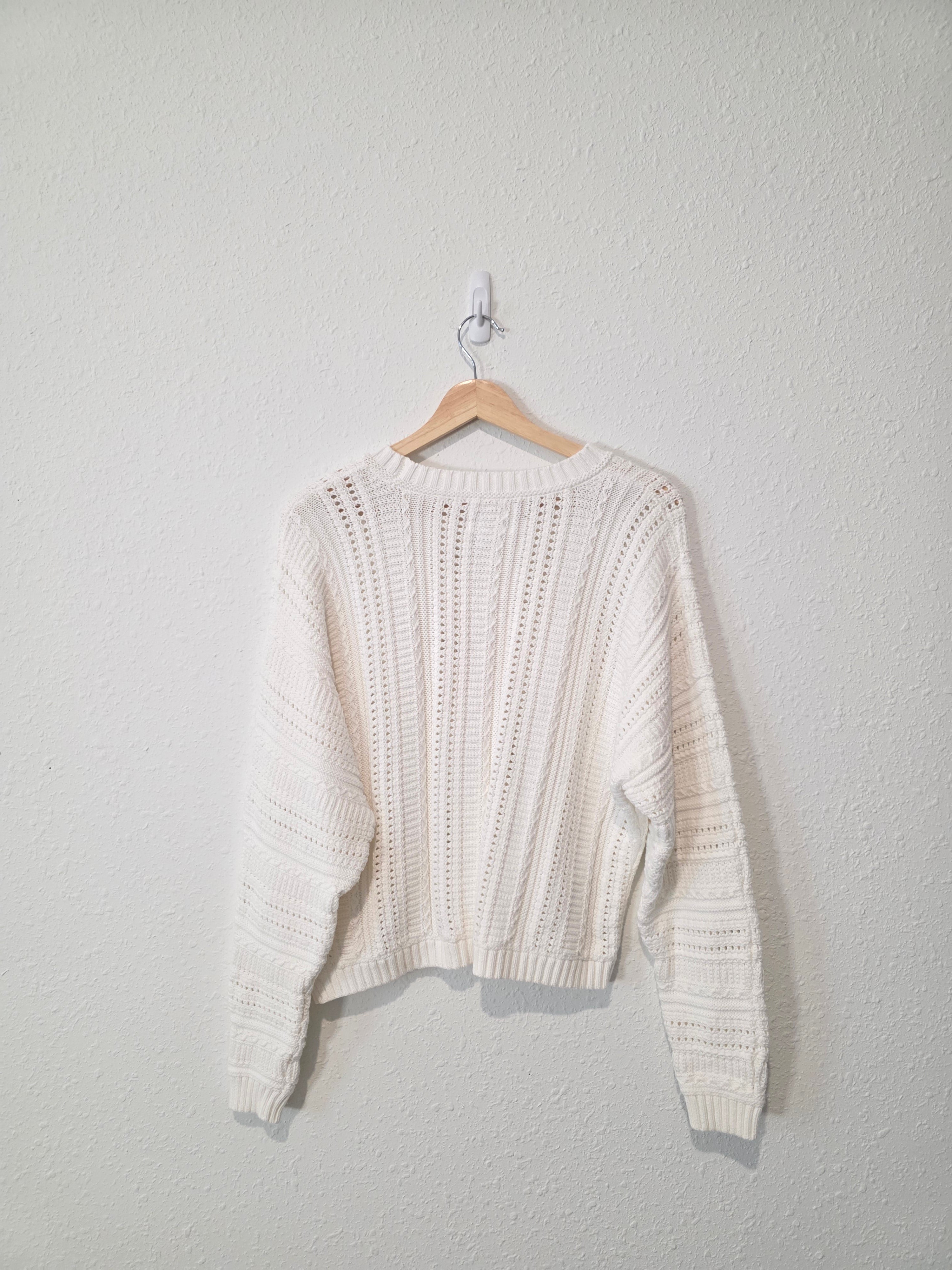 Textured Knit Cotton Sweater (M)