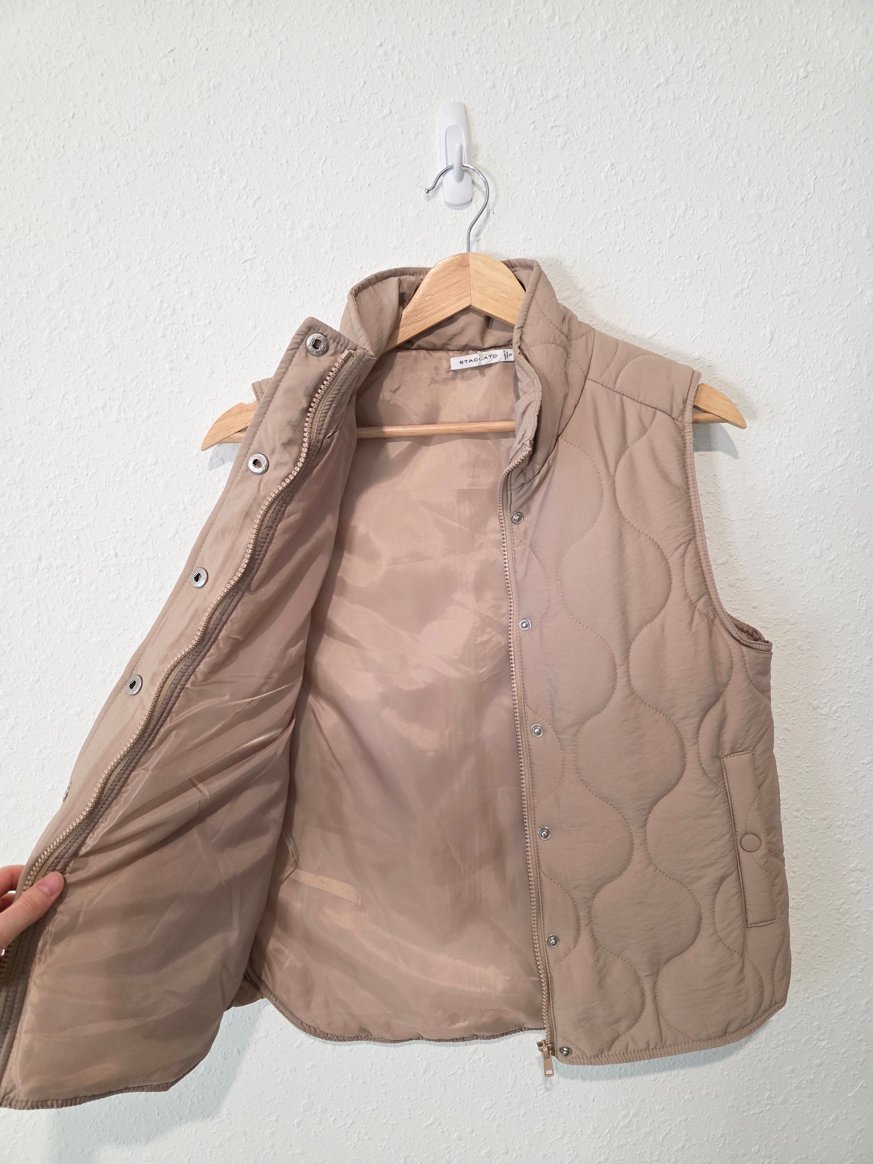 Quilted Zip Up Vest (S)