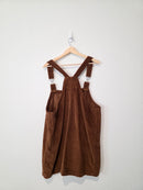 Corduroy Mini Overall Dress (L)