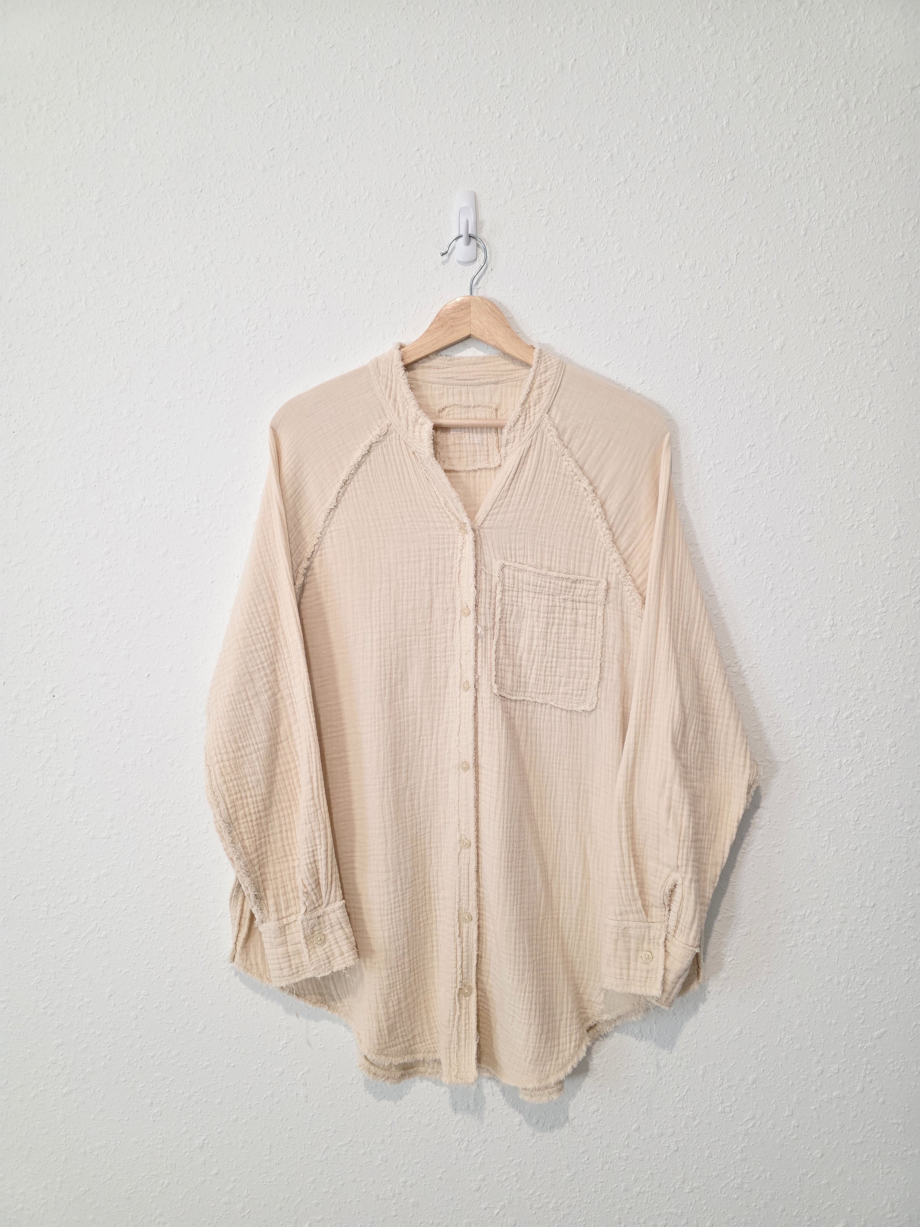 Aerie Cotton Gauze Button Up (S)