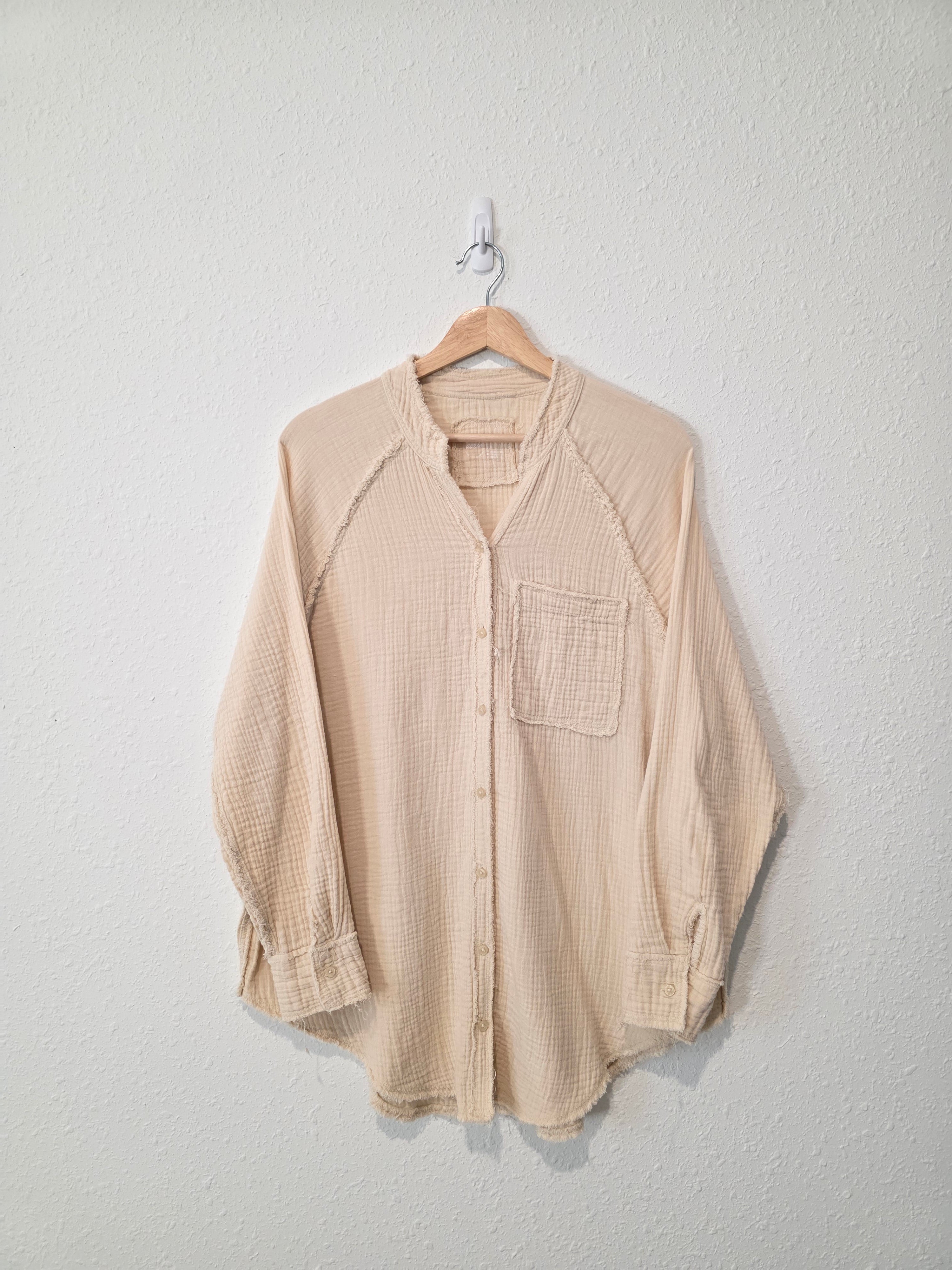 Aerie Cotton Gauze Button Up (S)