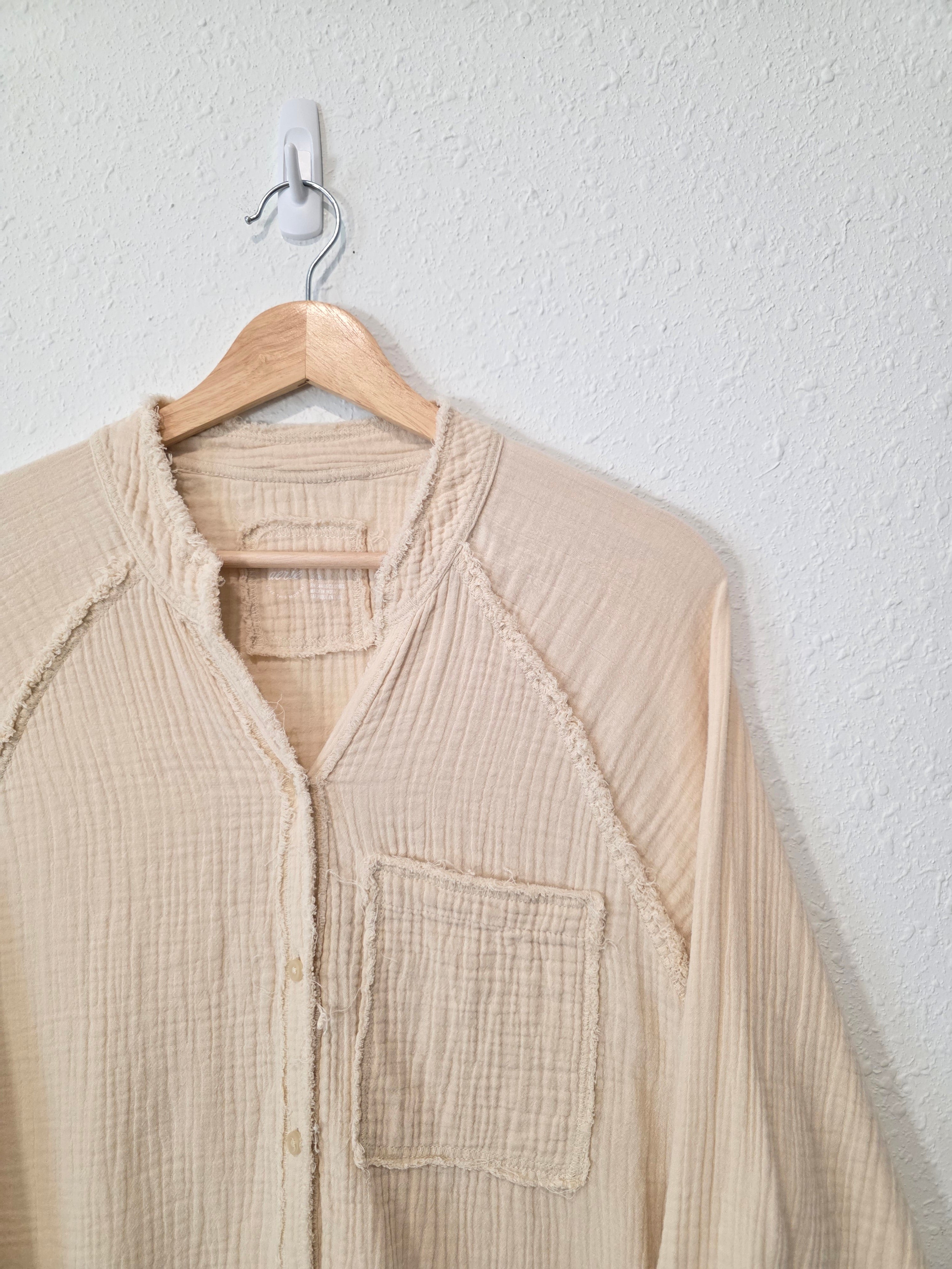 Aerie Cotton Gauze Button Up (S)