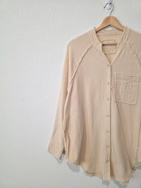 Aerie Cotton Gauze Button Up (S)