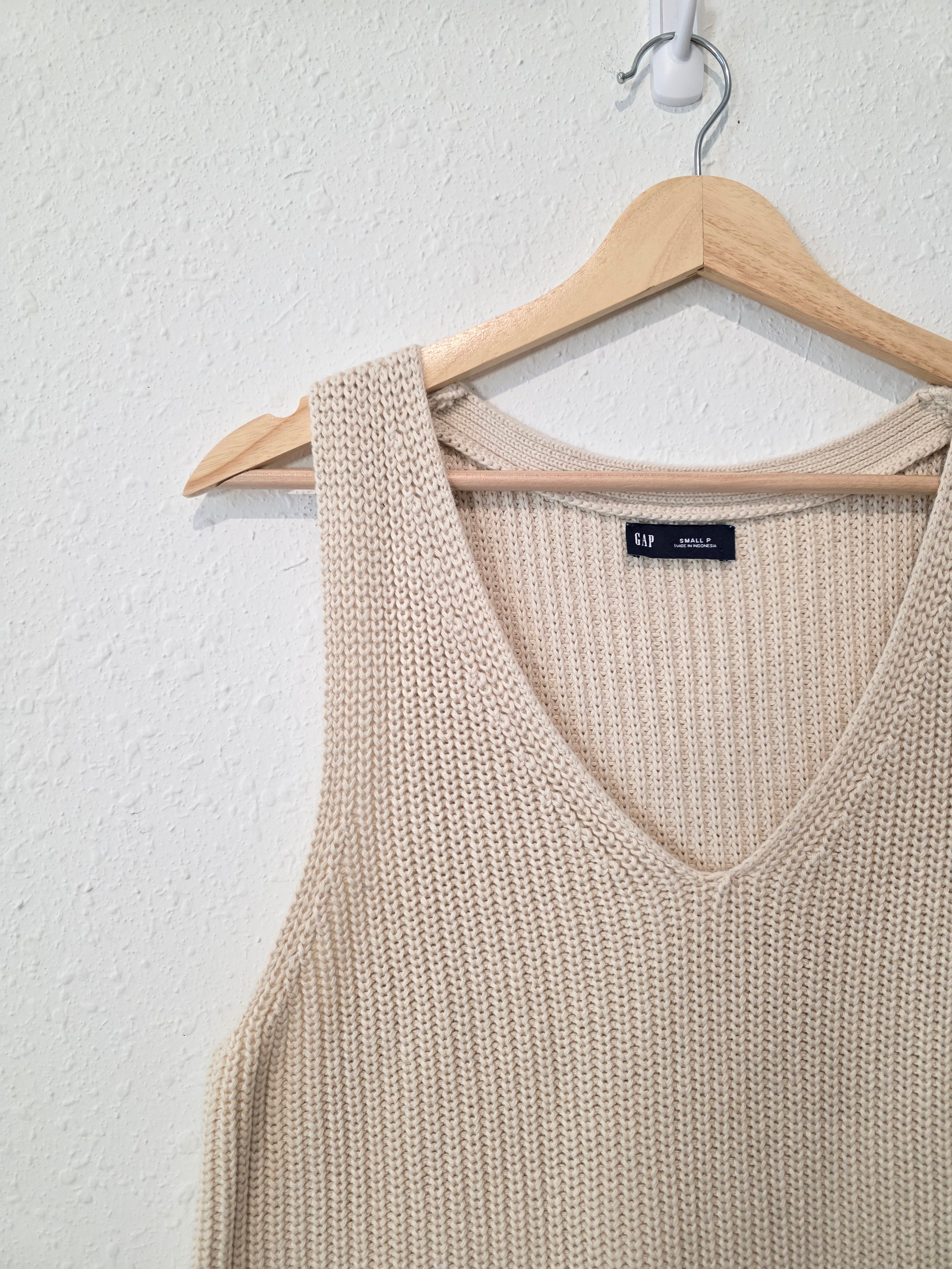 Gap Cream Cotton Sweater Tank (SP)