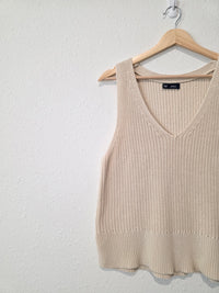 Gap Cream Cotton Sweater Tank (SP)