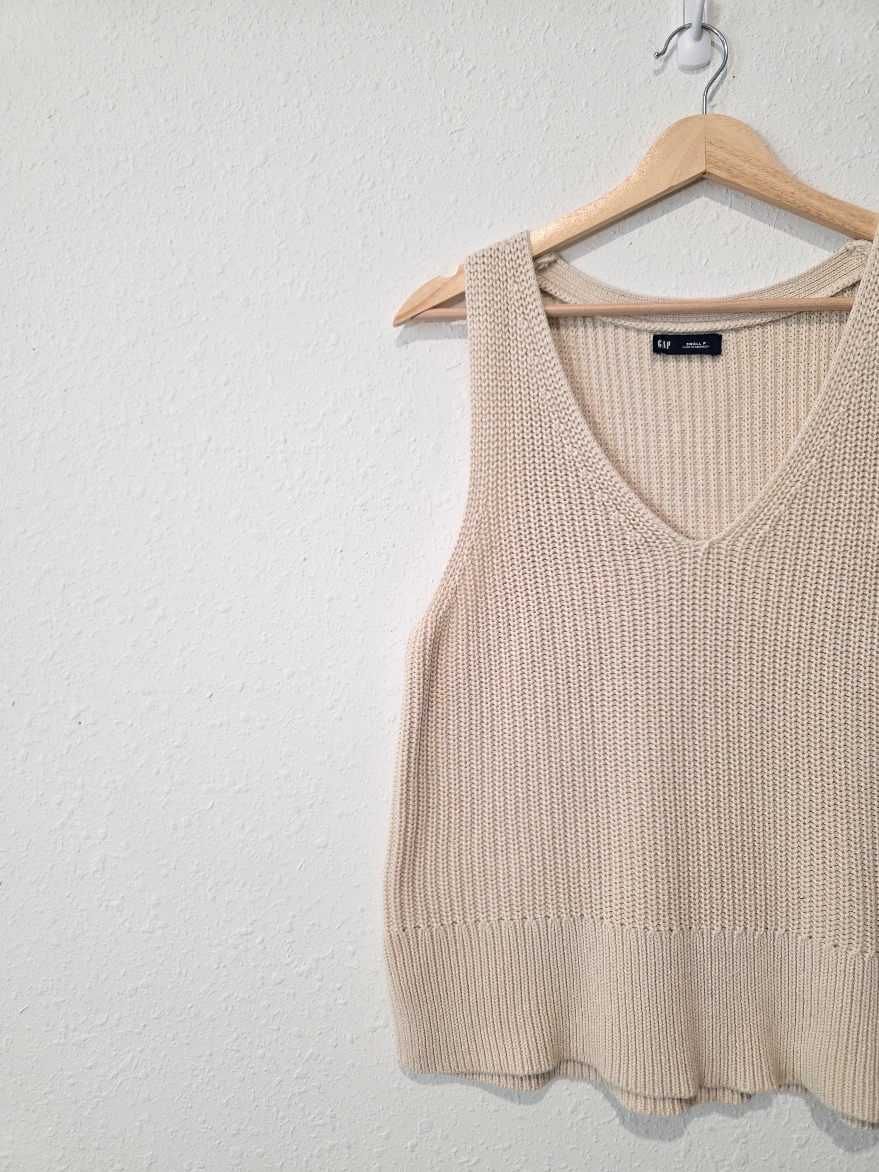 Gap Cream Cotton Sweater Tank (SP)
