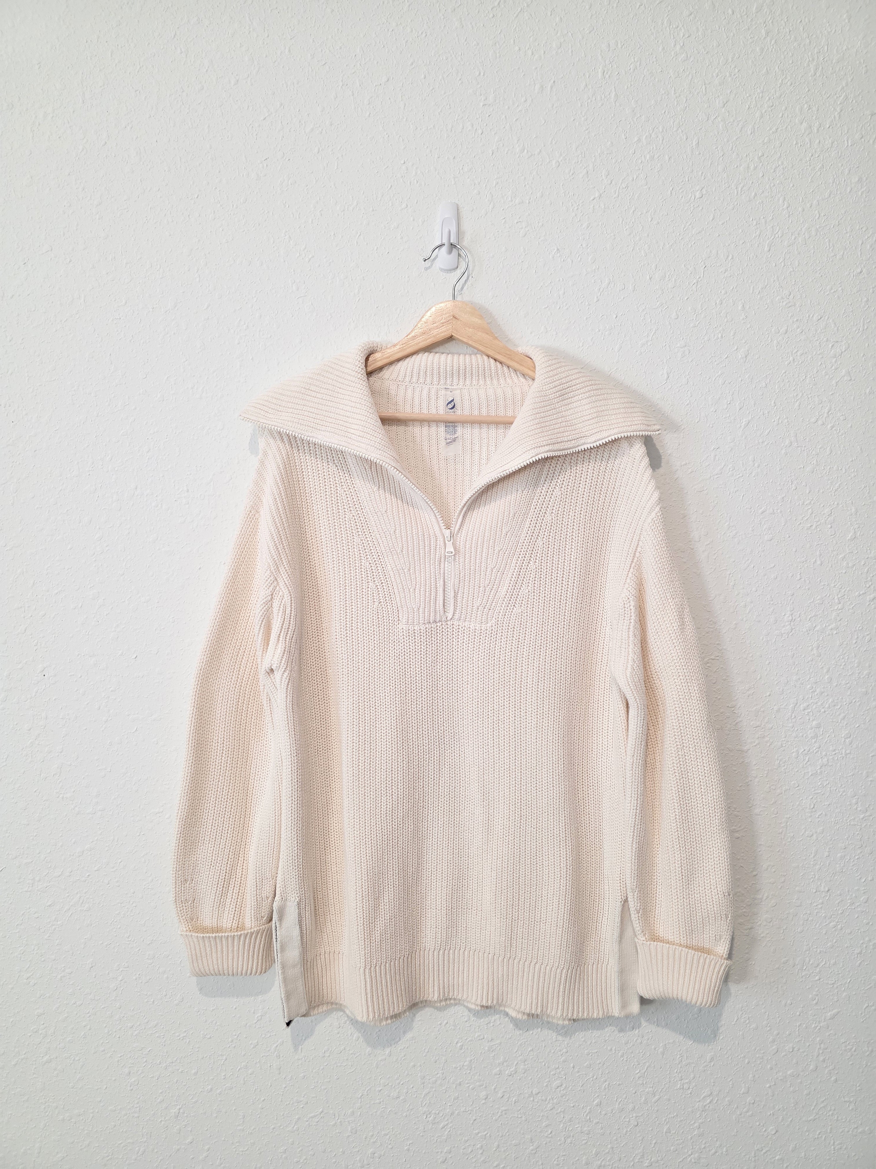Lou & Grey Cotton Quarter Zip Sweater (M)