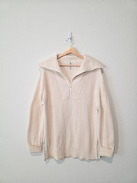 Lou & Grey Cotton Quarter Zip Sweater (M)