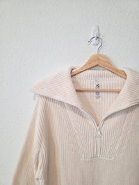 Lou & Grey Cotton Quarter Zip Sweater (M)