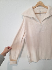 Lou & Grey Cotton Quarter Zip Sweater (M)