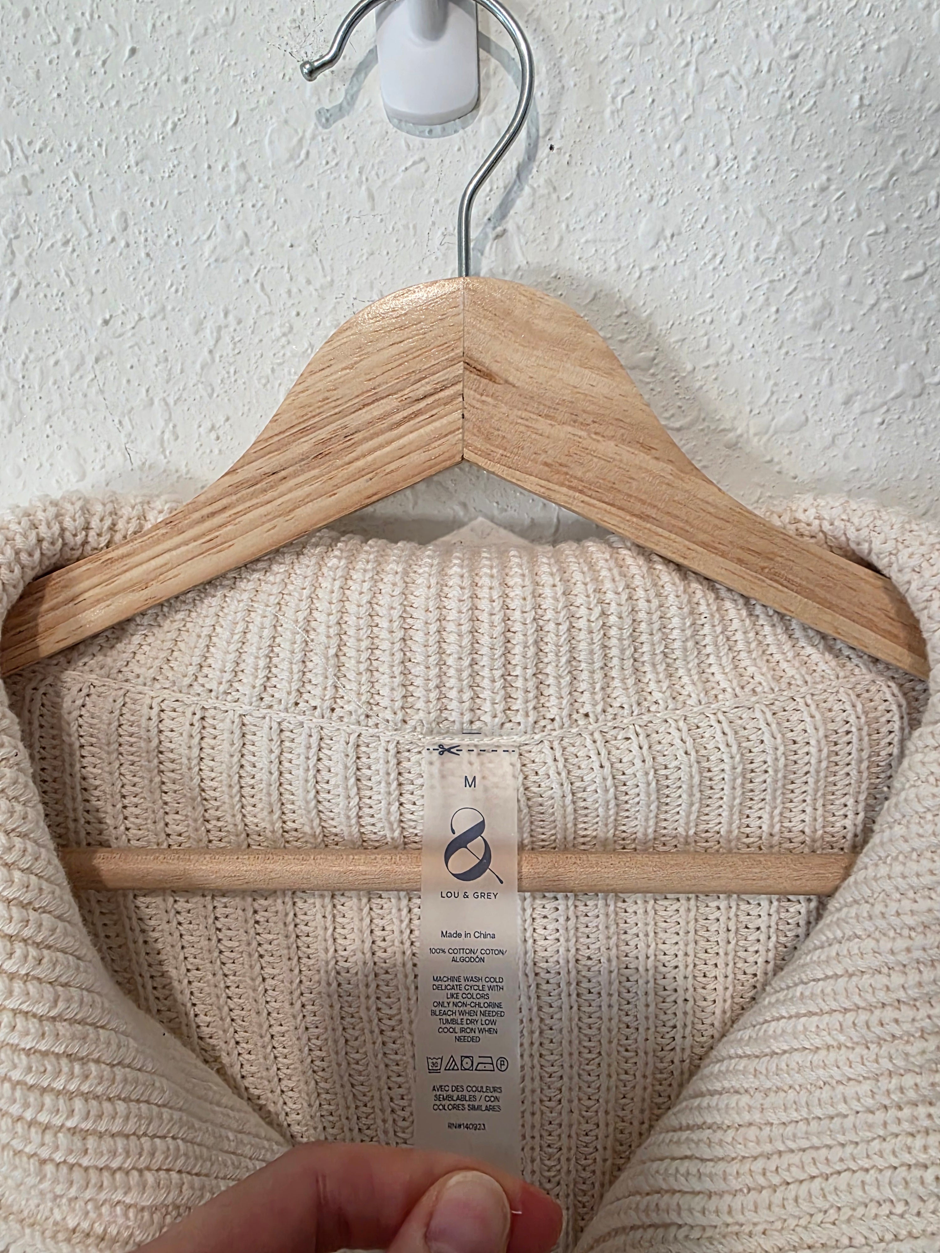 Lou & Grey Cotton Quarter Zip Sweater (M)