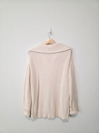 Lou & Grey Cotton Quarter Zip Sweater (M)