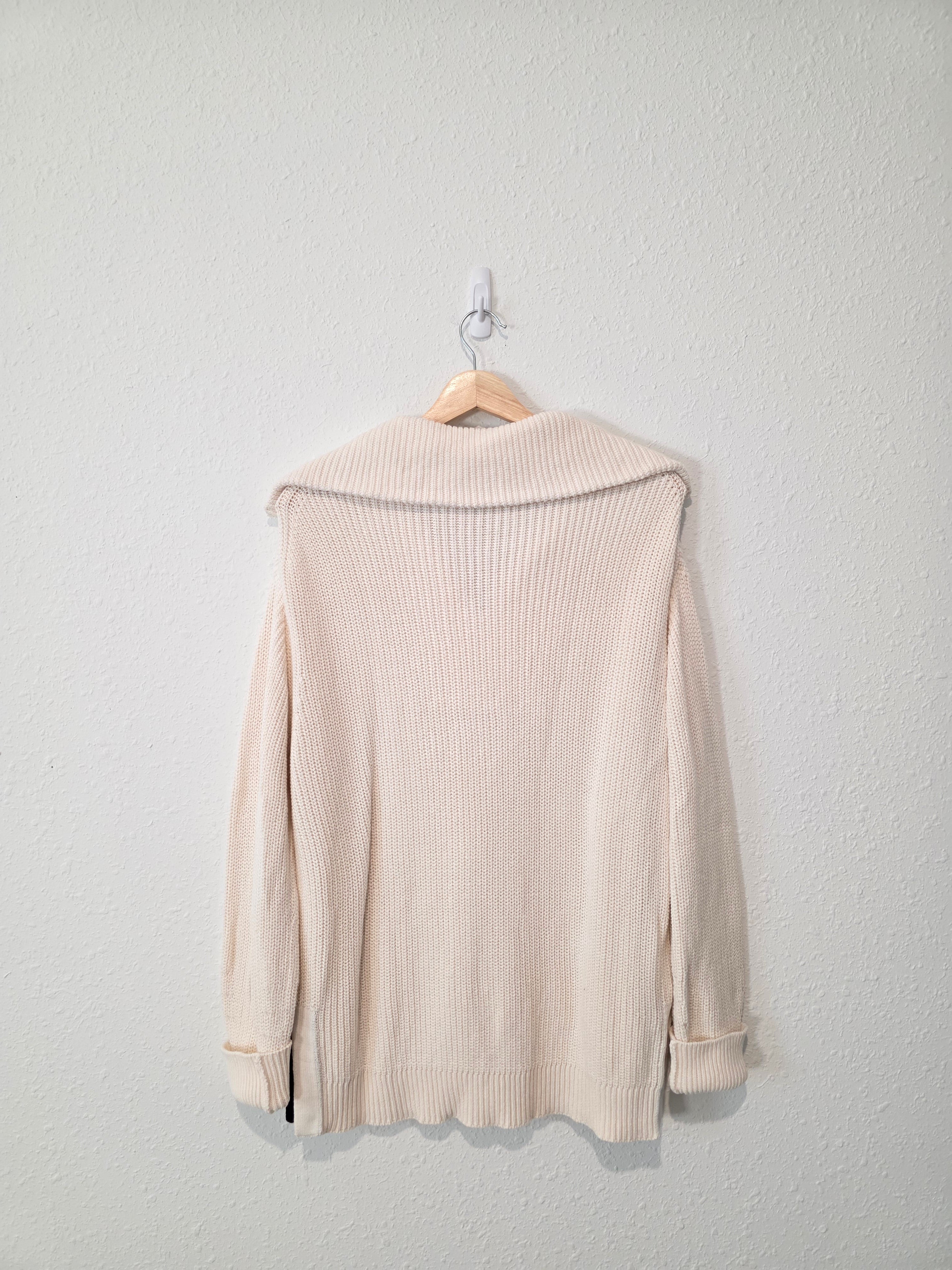 Lou & Grey Cotton Quarter Zip Sweater (M)